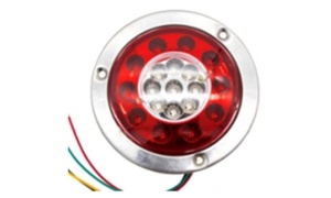19LED Iron Electroplating Ring Double Color Round Tail Light