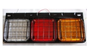Trailer/60LED Three Color Square Tail Light with Iron Net