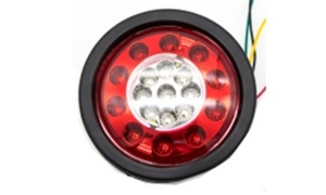 19LED Rubber Ring Double Color Round Tail Light