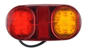 14LED Double Color Oval Tail Light