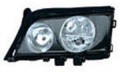 MERCEDES-BENZ W202 HEAD LAMP(CRYSTAL，BLACK，2 ROUND)