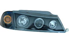 HEAD LAMP WITH CORNER LAMP (CRYSTAL，BLACK，W/RIM)