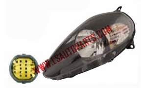 PUNTO'05-'09 HEAD LAMP BLACK