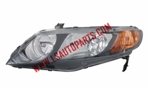 CIVIC'06-'11 4D USA HEAD LAMP BLACK(HB4/HB3/3457A)