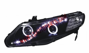 CIVIC'06-'11 4D USA PROJECTOR HEAD LAMP LED(H3/H1/3457A/LED)