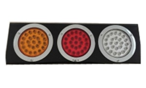Trailer/72LED Three Color Waterproof Electroplating Circle Iron Tail Light