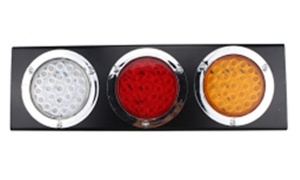 Trailer/72LED Three Color Waterproof Electroplating Circle Iron Tail Light