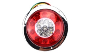 19 LED Plastic Electroplating Ring Double Color Round Tail Light