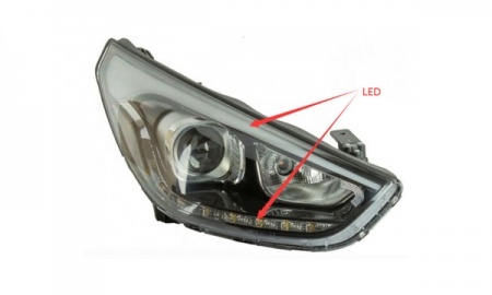 IX35 '13-'16 HEAD LAMP UP LED AND DOWN LED