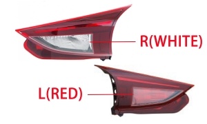 MAZDA 3'14 TAIL LAMP INNER H/B，L(RED),R(WHITE)