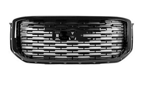 GMC Yukon XL 2015-2020 Front Upper Grille Denali Gloss Black