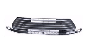 Sienna 2021 Bumper Grill W/Radar Hole（Painting Dark Gray,Chromed Sliver Moulding）