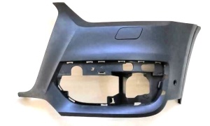AUDI Q3 '13 Front bumperL CORNER W/ washer W/ washer cover W/ sensor hole