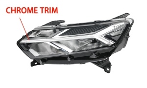 Dacia Sandero III Logan III'23-'25 HEAD LAMP WITH CHROME TRIM