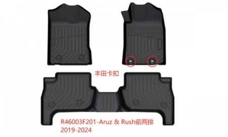 TOYOTA Aruz & Rush RHD 2018-2024 Two rows of foot pads